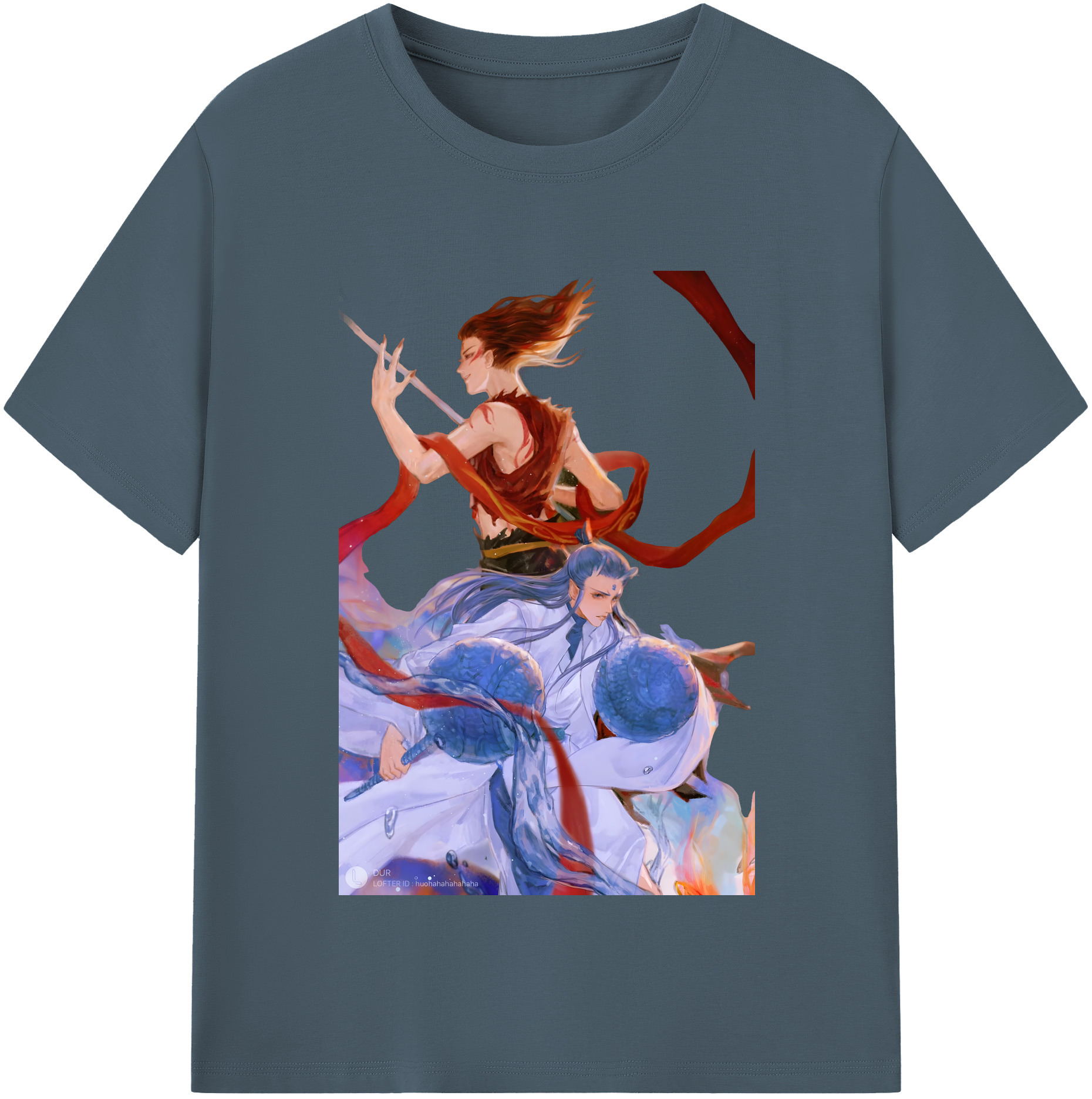（画像用） Ne Zha 2 ナタ 魔童の大暴れ 綿100％半袖Tシャツ（フロントプリント）